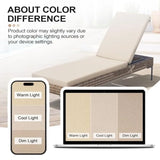 Crestlive Outdoor Chaise Lounge Cushions 3 Years Fade Resistant Water Resistant