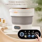 Portable 16L Mini Washing Machine with Spin Basket Foldable Laundry Machine for Underwear Sock