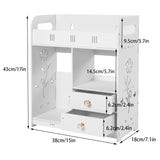 Bathroom Shelf White Wall Cabinet Bathroom Wall Mounted Wall Cabinet with 2 Drawers for