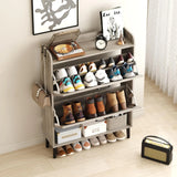 30" Freestanding Shoe Rack w/ Customized, Two Flip Drawers For Entryway