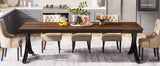 Rectangular Dining Table for 6-8, 78 inch Large Farmhouse Dinner Table for Kitchen