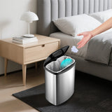 Smart trash can Sensor Touchless Automatic Closing 2D size battery Kitchen Trash Bin