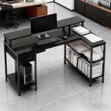 JHK L Shaped Gaming Desk with USB Charging Ports & LED Lights Reversible Desks Computer Gamer Table