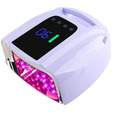 96W Rechargeable UV LED Nail Lamp Cordless UV Light for Nails with LCD Display Auto Sensor 4 Timer Setting