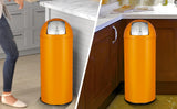 17 Gal / 65L Push Lid Trash Can Commercial Grade Brushed Stainless Steel for Outdoor/Kitchen,Home