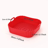 1PC Reusable Airfryer Pan Liner Accessories Silicone Air Fryers Oven Baking Tray Pizza