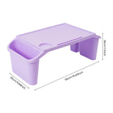 4Pcs Kids Lap Desk Tray, Plastic Breakfast Laptop Trays with Side Pockets