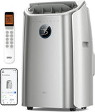 Portable 14000 BTU Floor AC with Fan, Dehumidifier, Smart Control, 24H Timer
