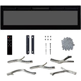 Electric Fireplace Heater, Compatible with Alexa & WiFi, Touch Screen