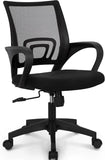 Black Mesh Gaming Office Chair Mid Back Lumbar Support Adjustable Height Swivel