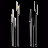 2pcs 5 Arm Floor Candelabra Acrylic Floor Candle Holder for Wedding