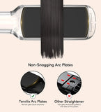 Wide Flat Iron Hair Straightener with Ceramic & Tourmaline for Smooth One