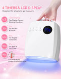 45 LEDs  4 Timers Modes 168W UV  Lamp For Nails Wireless Gel Polish Nail Dryer Pedicure Manicure Light Cordless