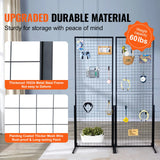 SucceBuy Grid Wall Panels Tower Wire Gridwall Display Racks Double Side Gridwall Panels for Art Craft Shows