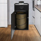 Restaurant Trash Can Cabinet with Tray Holder Commercial Trash Can 40 Gallon
