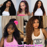 Small Spirals Curly Crochet Human Hair Extensions Deep Pixie Curls Crochet Hair Pre Separated
