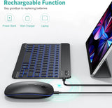 SGIAWETA-Bluetooth Keyboard and Mouse Combo for iPad - Rechargeable Wireless Keyboard