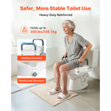 SucceBuy Raised Toilet Seat 5-Inch Lift Height Widened Commode Elevated Toilet Seat Rise