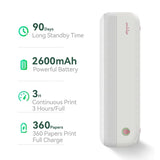 PeriPage P40 Portable Thermal Printer Wireless Inkless Mobile Printer For Travel Office School Home