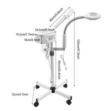 White Professional Facial Steamer,800W 110V 2-in-1 Facial Steamer Beauty Tool, Single