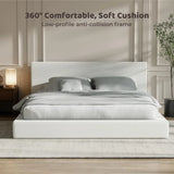 King Size Cloud Platform Bed Frame with Headboard, Soft Foam Cushioned