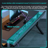 Two-Section Split Solid Wood Computer Gaming Desk  | Ergonomic Home Office