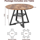 Round Dining Table for 4Kitchen Dining Room Circle Dinner Pedestal Table Space Saving