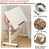 Small Standing Rable Adjustable Height Mobile Stand Up Desk With Wheels