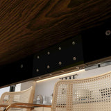 86.6" W Dining Table for 8-10 People, Versatile Modern Wooden Dinner Table Kitchen Table for Dining Room Conference Room