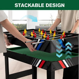 4-In-1 Foosball Table Combo Set with Football Billiards Ice Hockey Table Tennis