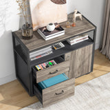 Tribesigns Modern File Cabinet with Drawers for Letter-sized File and Door, Lockable