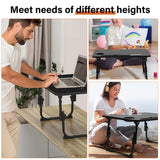Desk for Bed Height Adjustable, Lap Bed Table with USB Storage Drawer Cup Holder
