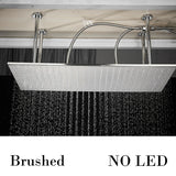 Nickel/Chrome/Black LED 40cm/80cm rectangular brass shower nozzle faucet bathroom accessories