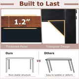 4-Person Meeting Room Table: Large Tabletop, Heavy-Duty Metal, Multifunctional Desk for Home, Office,