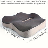 Memory Foam Seat Cushion Orthopedic Coccyx Cushion for Office Chair Car Seat