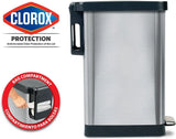 Narrow 12 Gallon Trash Can with Soft Close Lid, Step Pedal and Odor Protection for Kitchen or Office