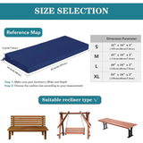 Outdoor Bench Cushions 48 x 18 Inch Thick Waterproof Porch Swing Cushions with Tie Patio Furniture Chair Cushion Bench Pad 5 Ye