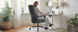JHK Ergonomic PU Leather Padded Armrest Living Room Rocking Gaming Chair