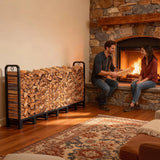 8ft Large Firewood Rack Outdoor, Metal Wood Rack For Fireplace Indoor & Outdoor,Wood