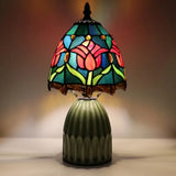Tiffany Lamp Stained Glass Mushroom Table Lamps 6X6X12.5 Inch Style Small Night Light