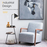 Industrial Black Metal Table Lamp For Bedroom Office w/ 2 USB Charging Ports