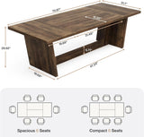 Dining Room Table: Rectangular Farmhouse Kitchen Table with Solid Pedestal