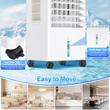 Portable Air Conditioner for Home, White Evaporative Cooler with 8L Tank