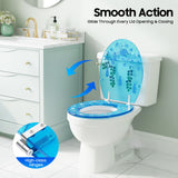 Resin Toilet Seat Marine Style, 360° Rotatable Toilet Cover with 220lbs Capacity,