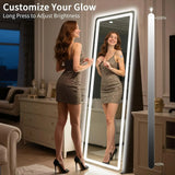 Tall Full Body Lighted Mirror With Led Lights For Bedroom Dressing Room