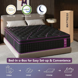 12"Gel Memory Foam Hybrid Pocket Spring Mattress Twin Full Queen King