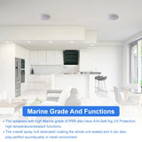 Herdio 4 Inch 160W Home In-Wall Ceiling Waterproof Speaker Surround Sound Speaker for Kitchen Bathroom