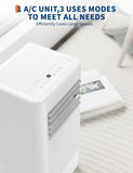 8,000 BTUs AC for Room Up to 350 Sq.Ft, 3-IN-1 AC with Fan & Dehumidifier