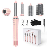 Bopcal 5 In 1 Hair Dryer Hot Air Comb Electric Hair Curling Iron 1200W High Speed Blower Multifunctional
