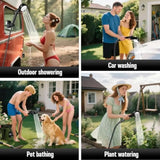 Portable Camping Shower, 6000mAh Rechargeable Shower Pump, Large Capacity Foldable Bucket,
